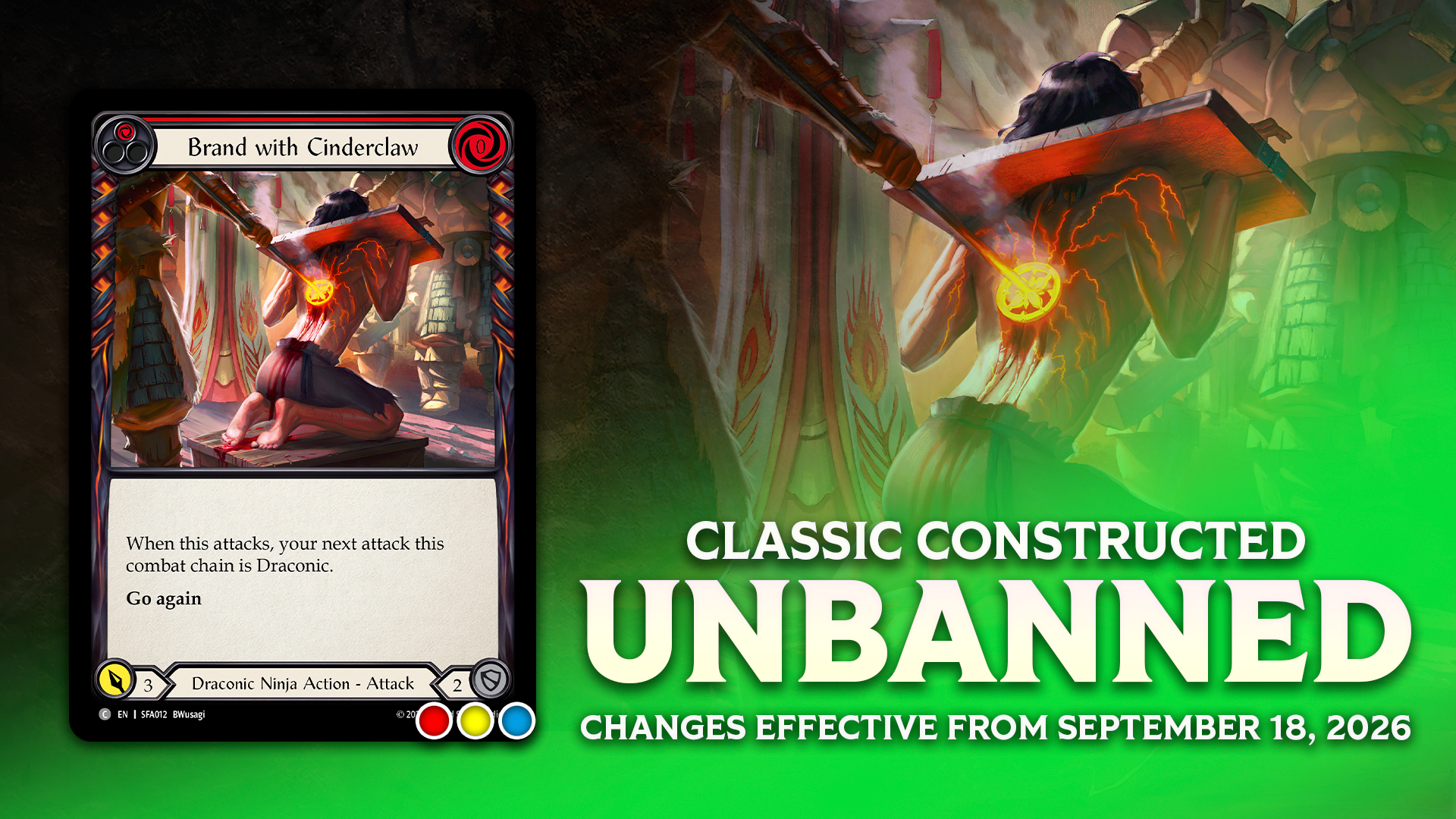 Scheduled Banned and Restricted Announcement